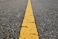 Asphalt Road With Yellow Strip