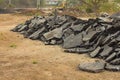 Asphalt rubble mound. Royalty Free Stock Photo