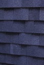 Asphalt Shingles Photo. Dark Blue Roofing Shingles Texture Background. Asphalt  Roof Shingles Texture Royalty Free Stock Photo