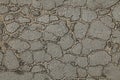 Asphalt surface of the road with a cracks in the middle, background. Web of cracks. Textured backdrop Royalty Free Stock Photo