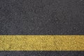 Asphalt surface with yellow line