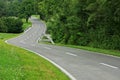 Asphalt winding curve road Royalty Free Stock Photo