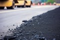 Asphalting of roads, construction of a new road. Generative AI