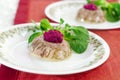 Aspic with beetroot horseradish Royalty Free Stock Photo