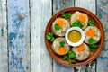 Aspic jellied meat with vegetables, traditional russian dish