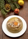 Aspic pork jelly Royalty Free Stock Photo