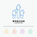 Aspiration, business, desire, employee, intent 5 Color Line Web Icon Template isolated on white. Vector illustration