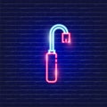 Aspiration system neon icon. Sign for dentistry clinic. Orthodontics concept