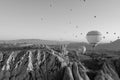 Aspirational Hot Air Balloons Over Cappadocia Royalty Free Stock Photo