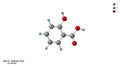 Aspirin C7H6O3 Molecular Structure 3D Diagram