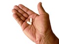 Aspirin in open hand Royalty Free Stock Photo