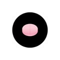 Aspirine pill round icon vector Royalty Free Stock Photo
