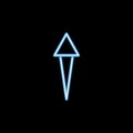 aspiring arrow icon in neon style. One of web collection icon can be used for UI, UX