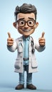 Aspiring Healer: Animated Young Doctor Character.