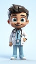 Aspiring Healer: Animated Young Doctor Character.