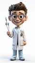 Aspiring Healer: Animated Young Doctor Character.