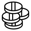 Aspiring tablet stack icon outline vector. Sugar vitamin