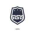 aspis icon on white background. Simple element illustration from greece concept