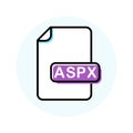 ASPX file format, extension color line icon