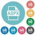 ASPX file format flat round icons
