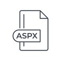 ASPX File Format Icon. ASPX extension line icon