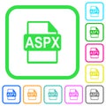 ASPX file format vivid colored flat icons