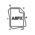 ASPX file type icon design vector Royalty Free Stock Photo