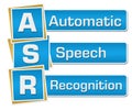 ASR - Automatic Speech Recognition Blue Squares Vertical