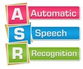 ASR - Automatic Speech Recognition Colorful Squares