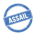 ASSAIL text on blue grungy round stamp Royalty Free Stock Photo