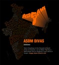 Assam day greetings post. Assam is an Indian state