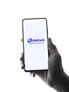 Assam, india - April 10, 2021 : MobiKwik logo on phone screen stock image. Royalty Free Stock Photo