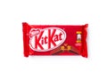 Assam, india - Augest 15, 2020 : Kitkat chocolate bar isolated stock image.