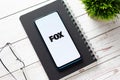 Assam, india - June 21, 2021 : Fox Broadcasting Company logo on phone screen stock image. Royalty Free Stock Photo