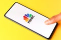 Assam, india - June 21, 2021 : MSNBC tv logo on phone screen stock image. Royalty Free Stock Photo