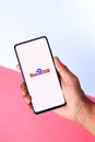 Assam, india - May 04, 2021 : Baidu logo on phone screen stock image. Royalty Free Stock Photo