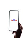 Assam, india - May 04, 2021 : Baidu logo on phone screen stock image. Royalty Free Stock Photo