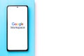Assam, india - May 29, 2021 : Google Workspace logo on phone screen stock image.