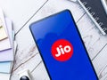 Assam, india - May 8, 2020 :  My jio app, for jio sim users. Royalty Free Stock Photo