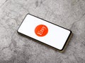 Assam, india - September 18, 2020 : Etsy logo on phone screen stock image.