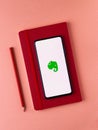 Assam, india - September 6, 2020 : Evernote logo on phone screen stock image.