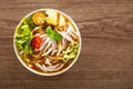 Assam Laksa Noddle in Tangy Fish Gravy is a Special Malaysian Food Popular in Penang Royalty Free Stock Photo