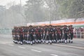 Assam Rifles Officers preparing for taking part in the upcoming Indian Republic Day parade at Indira Gandhi Sarani, Kolkata, West