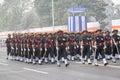 Assam Rifles Officers preparing for taking part in the upcoming Indian Republic Day parade at Indira Gandhi Sarani, Kolkata, West