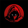 ASSASSIN NINJA WARRIOR WITH A CLOAK LOGO MASCOT ILLUSTRATION