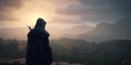 Assassin s Creed open-world stealth action Hyper-realisti generative AI Royalty Free Stock Photo