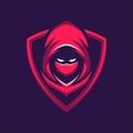 ASSASSIN WARRIOR MASCOT LOGO GAMING VECTOR ILLUSTRATION Royalty Free Stock Photo