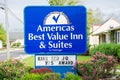 America`s Best Value Inn sign and logo, part of Vantage Hospitality Group