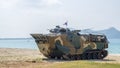 Assault amphibious vehicle of South Korea lands on sea shore during Cobra Gold 2018 Multinational Military Exercise