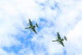 The assault plane Sukhoi Su-25 Grach Frogfoot in the sky